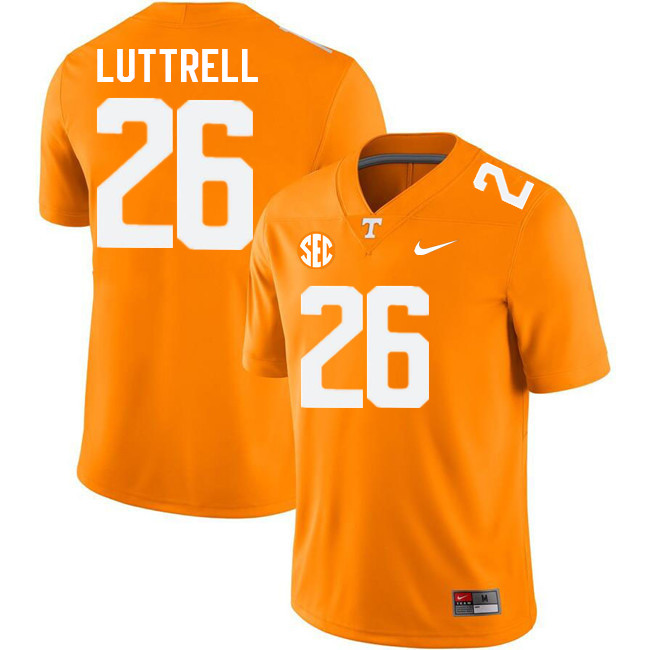 Men #26 Jack Luttrell Tennessee Volunteers College Football Jerseys Stitched Sale-Orange